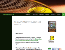 Tablet Screenshot of championstennisclub.com